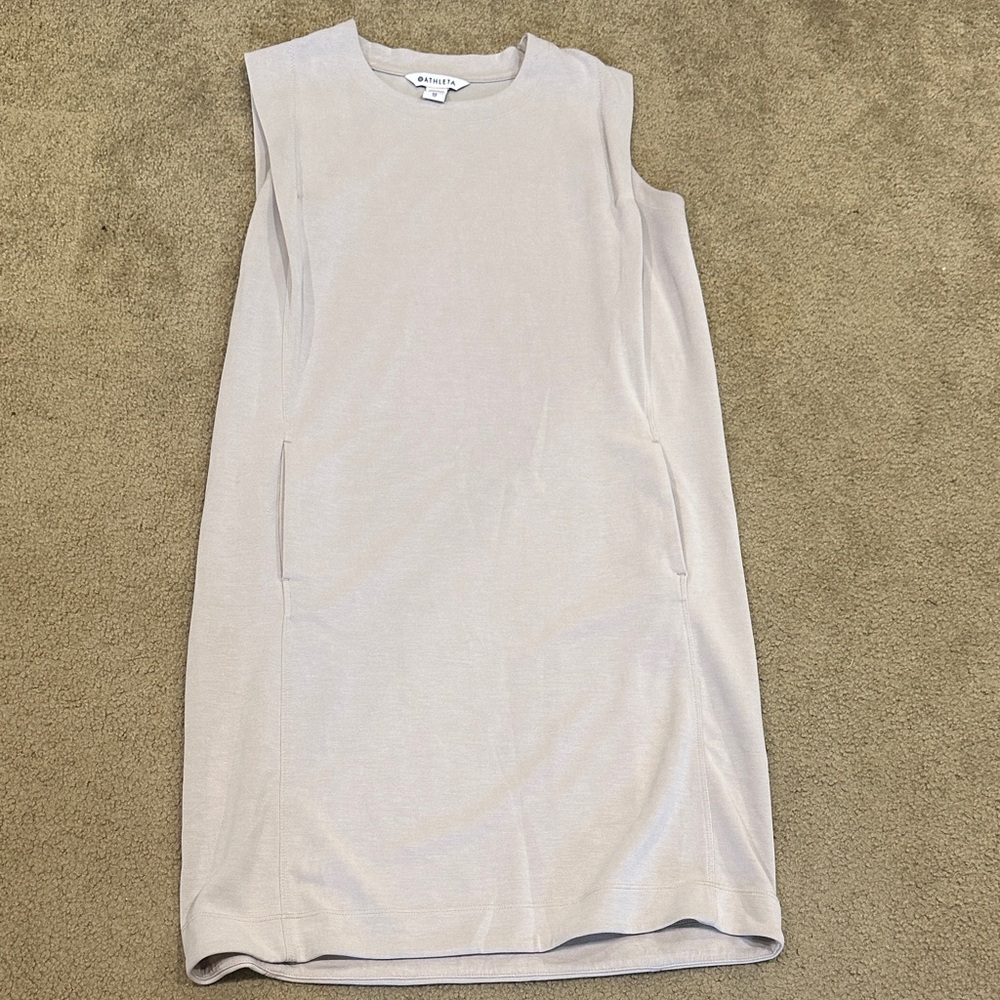 Athleta - Grey/bone Sleeveless Mini Dress